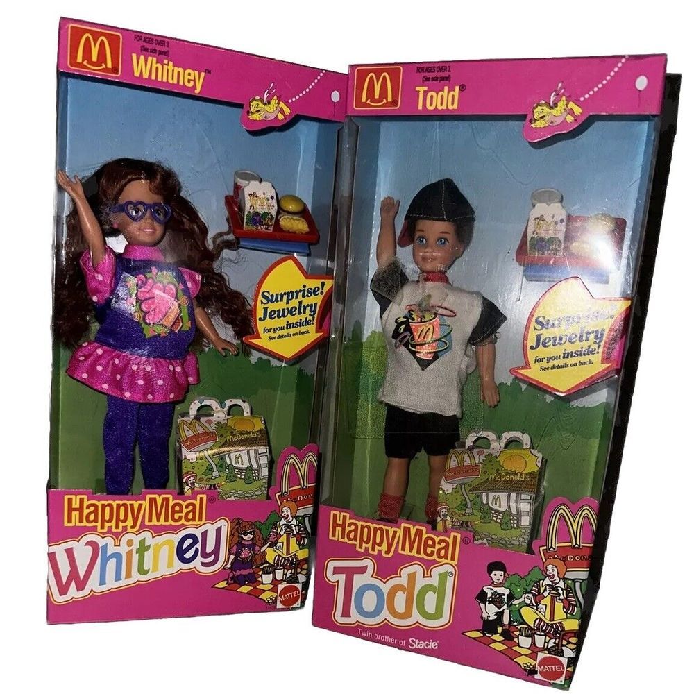 Set of 2, 1993 Mattel Barbie McDonald's Happy Meal, Todd And Whitney‎ - Vintage